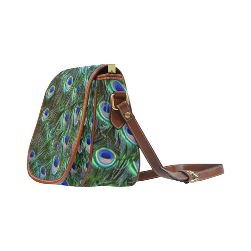 Peacock Feathers Saddle Bag/Large (Model 1649)