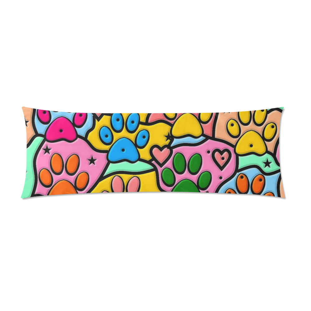 PAws by Nico Bielow Custom Zippered Pillow Case 21"x60"(Two Sides)