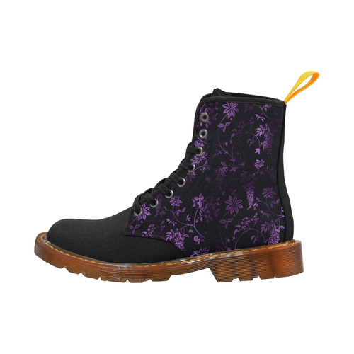 Gothic black_n_purple pattern Martin Boots For Women Model 1203H
