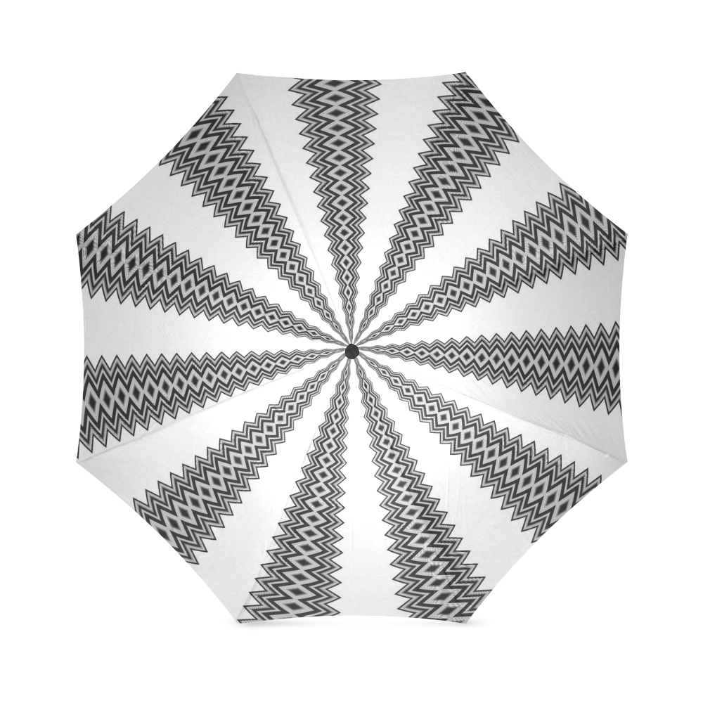 Ice Skate Pattern Print Automatic Foldable Umbrella