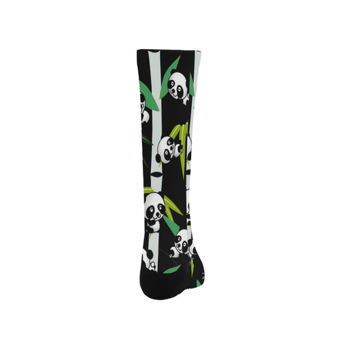 Satisfied and Happy Panda Babies on Bamboo Trouser Socks