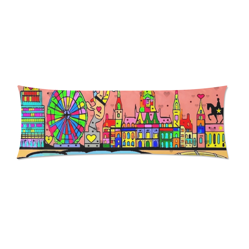 Hannover by Nico Bielow Custom Zippered Pillow Case 21"x60"(Two Sides)
