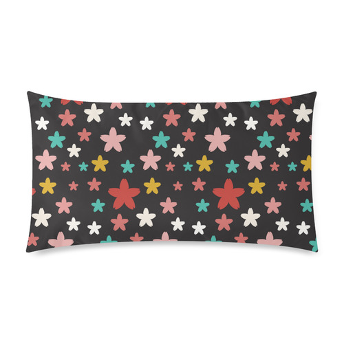 Symmetric Star Flowers Custom Rectangle Pillow Case 20"x36" (one side)