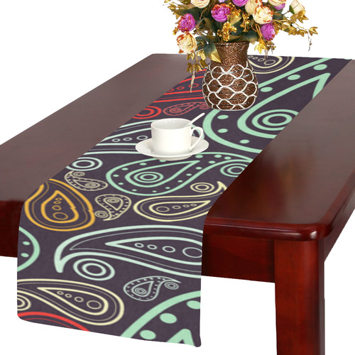 colorful paisley Table Runner 14x72 inch