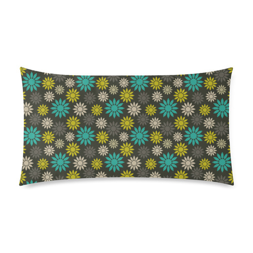Symbolic Camomiles Floral Custom Rectangle Pillow Case 20"x36" (one side)