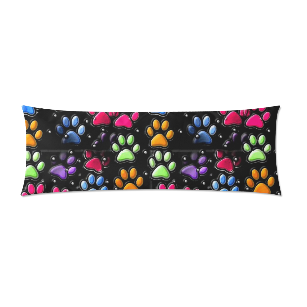 Paws by Nico Bielow Custom Zippered Pillow Case 21"x60"(Two Sides)