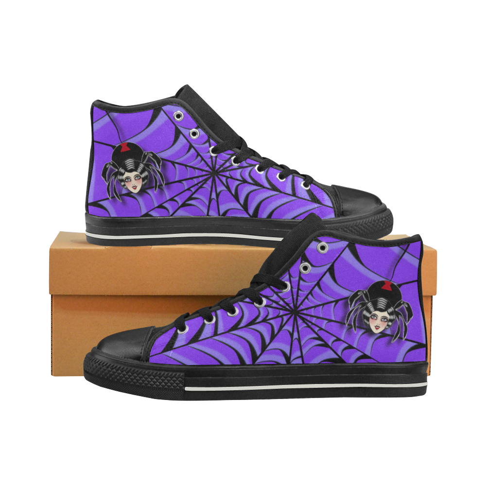 Widow Maker Purple High Tops Women's Classic High Top Canvas Shoes (Model 017)