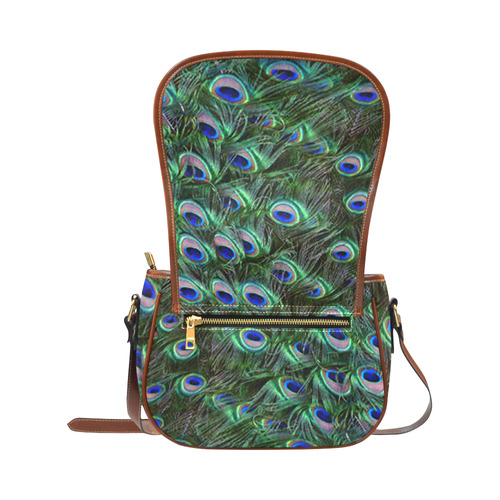 Peacock Feathers Saddle Bag/Large (Model 1649)