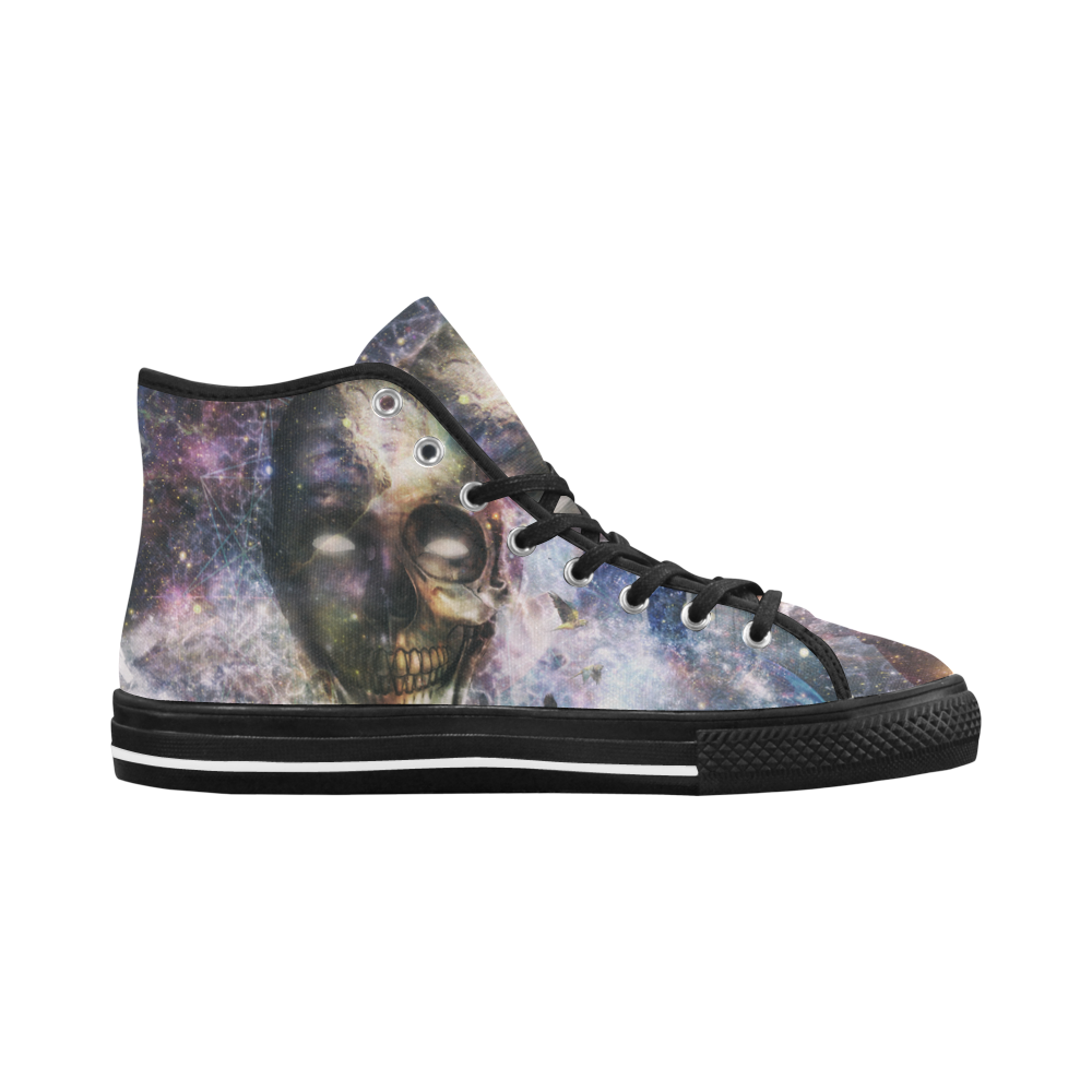Psychedelic Skull and Galaxy Vancouver H Men's Canvas Shoes/Large (1013-1)