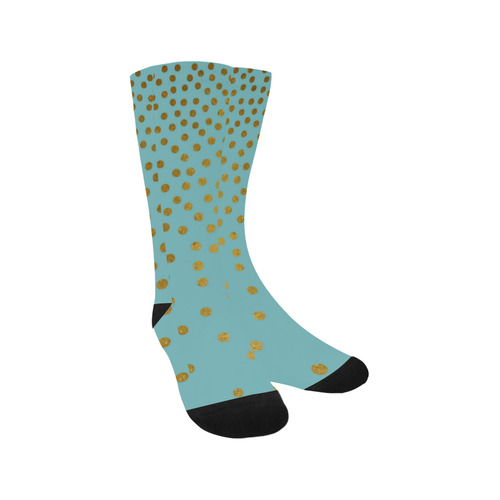 Gold Elegance Polka Dots Shower Trouser Socks