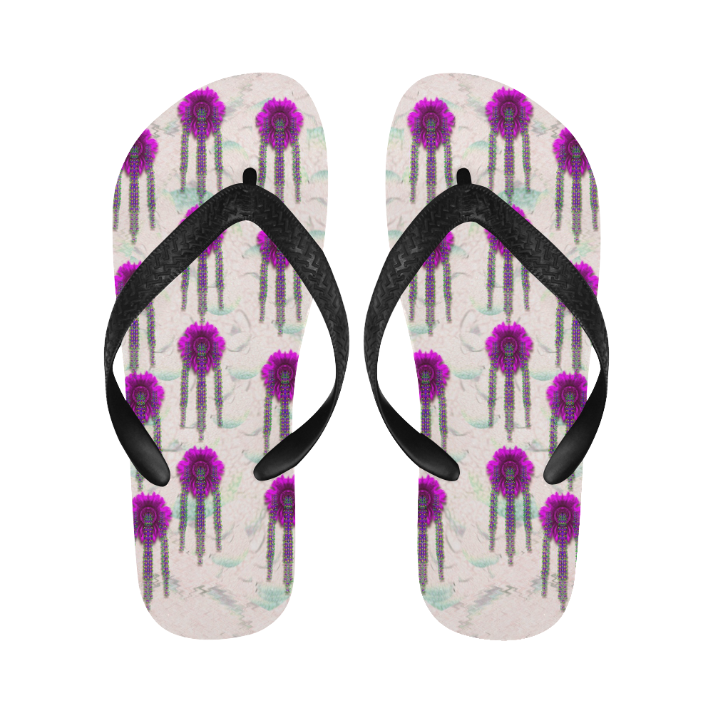 Ice Flower Pop Art Flip Flops for Men/Women (Model 040)