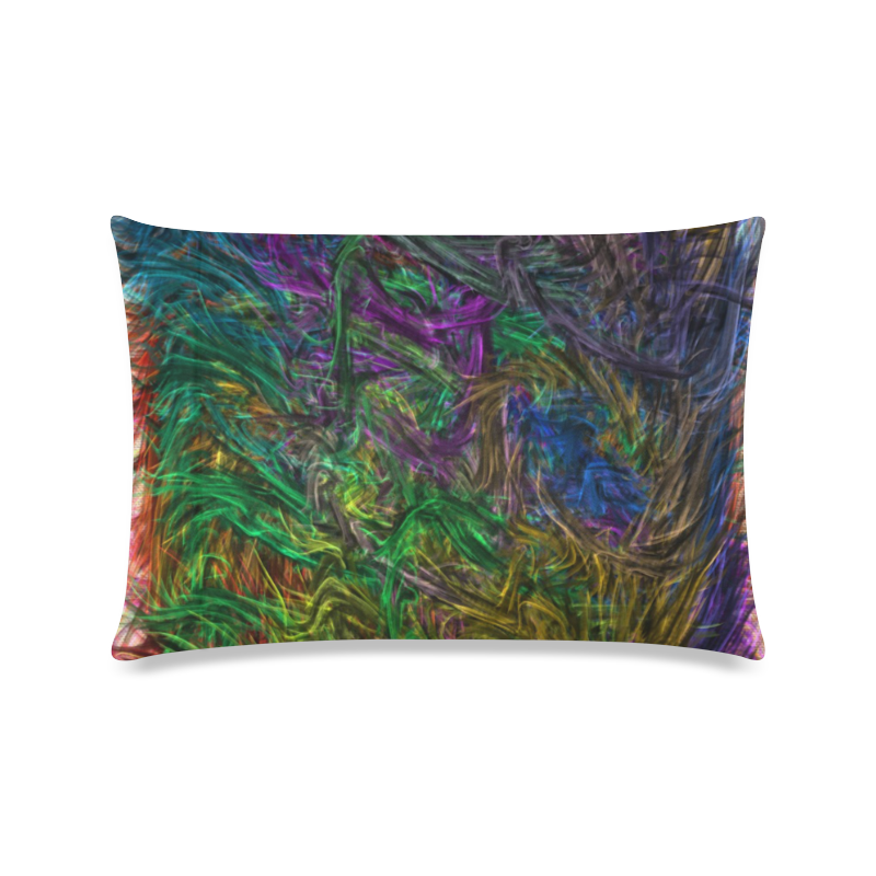 Full Of Color Custom Zippered Pillow Case 16"x24"(Twin Sides)