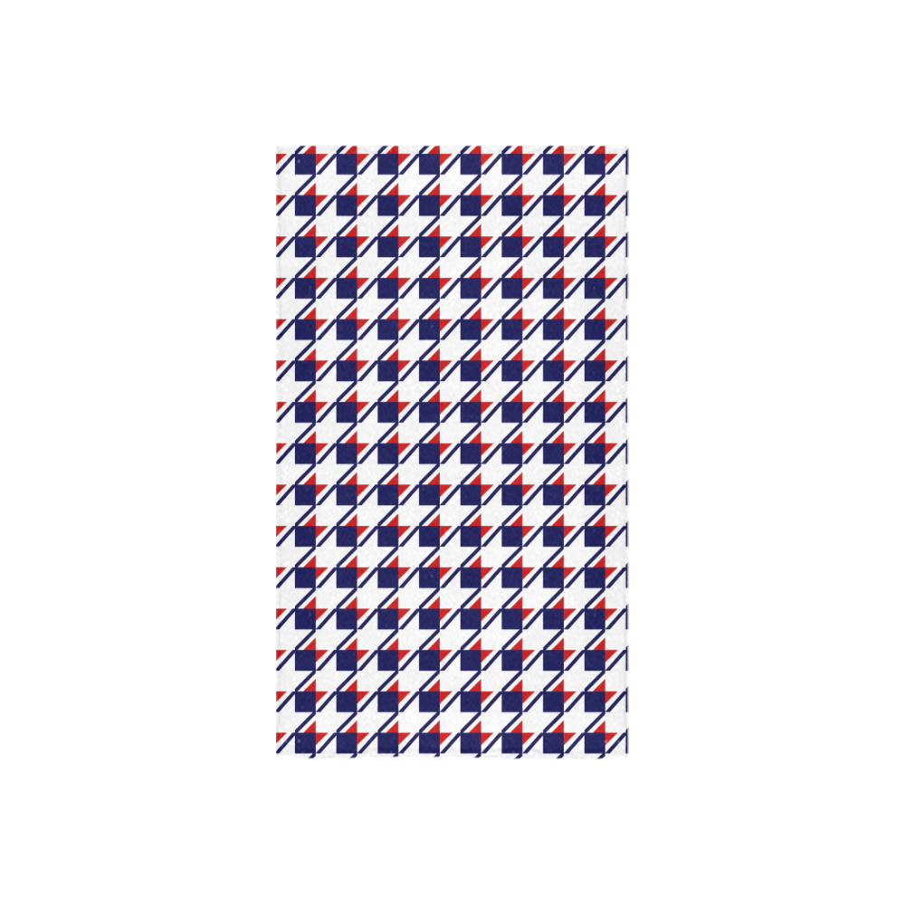 Red White Blue Houndstooth Custom Towel 16"x28"