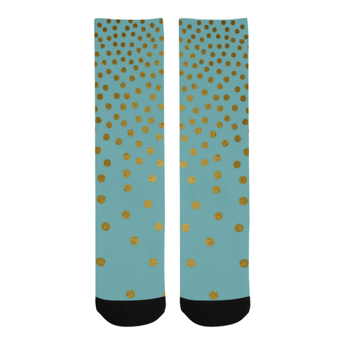 Gold Elegance Polka Dots Shower Trouser Socks
