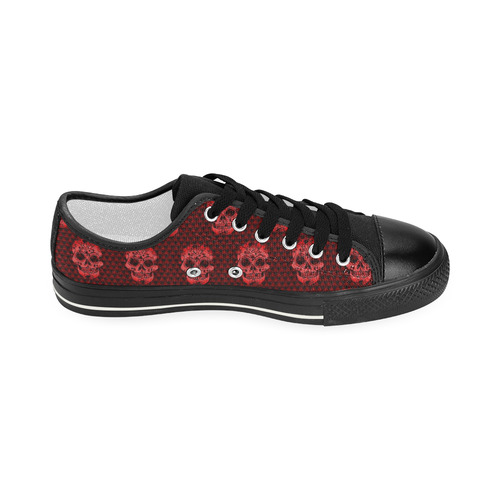 Skull pattern 517 A by JamColors Women's Classic Canvas Shoes (Model 018)