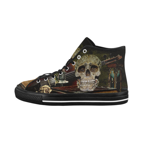 Funny Skull and Book Vancouver H Men's Canvas Shoes (1013-1)