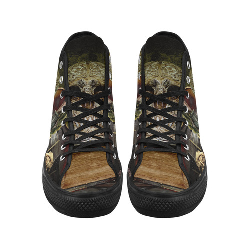 Funny Skull and Book Vancouver H Men's Canvas Shoes/Large (1013-1)