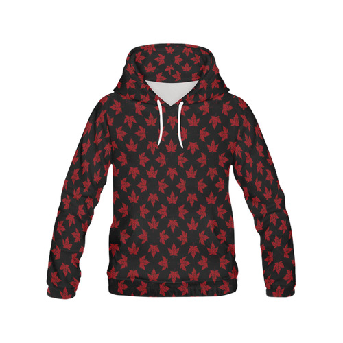 Cool Canada Hoodies Retro Canada Souvenir All Over Print Hoodie for Women (USA Size) (Model H13)