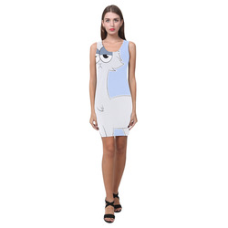 Grumpy Persian Cat Llama Medea Vest Dress (Model D06)