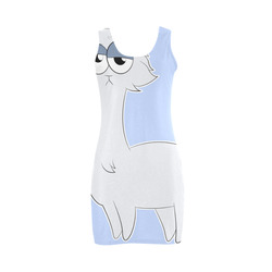 Grumpy Persian Cat Llama Medea Vest Dress (Model D06)