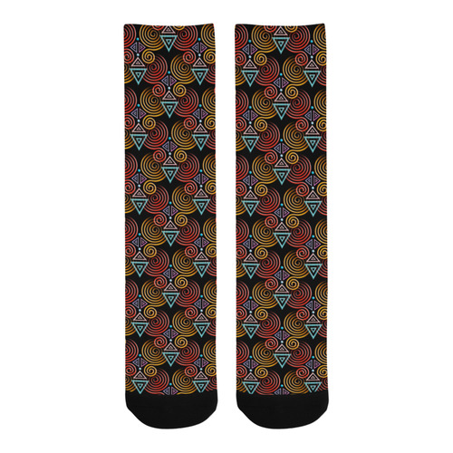 Lovely Geometric LOVE Hearts Pattern Trouser Socks