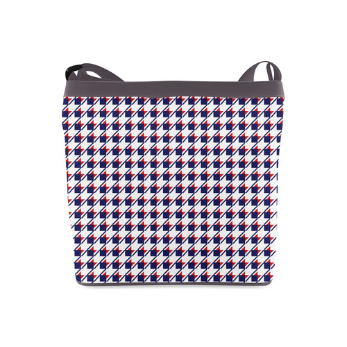 Red White Blue Houndstooth Crossbody Bags (Model 1613)