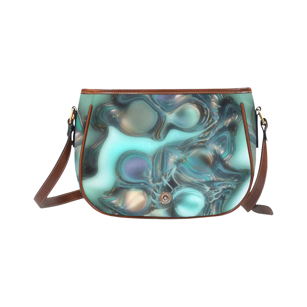 Atlantis pearls-Annabellerockz-sadlle bag Saddle Bag/Small (Model 1649) Full Customization