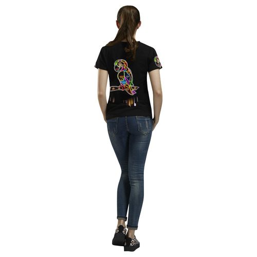 Bird Neo by Popart Lover All Over Print T-Shirt for Women (USA Size) (Model T40)