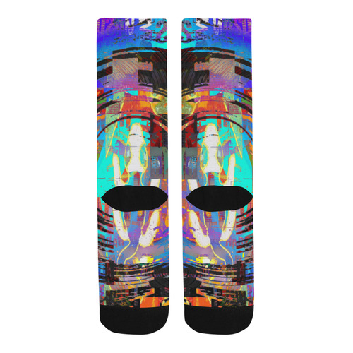 Abstract Art The Way Of Lizard multicolored Trouser Socks