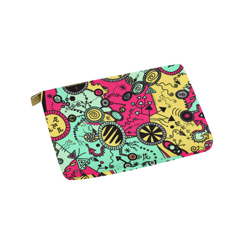 Comic Doodle Illustration in Colour Carry-All Pouch 9.5''x6''