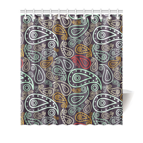 colorful paisley Shower Curtain 66"x72"