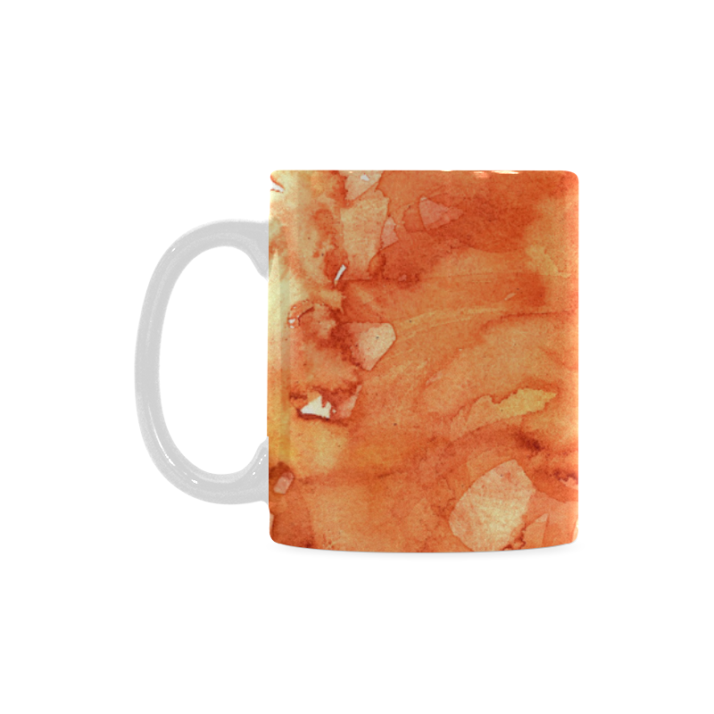orange red watercolor White Mug(11OZ)