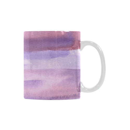 pink purple watercolor White Mug(11OZ)