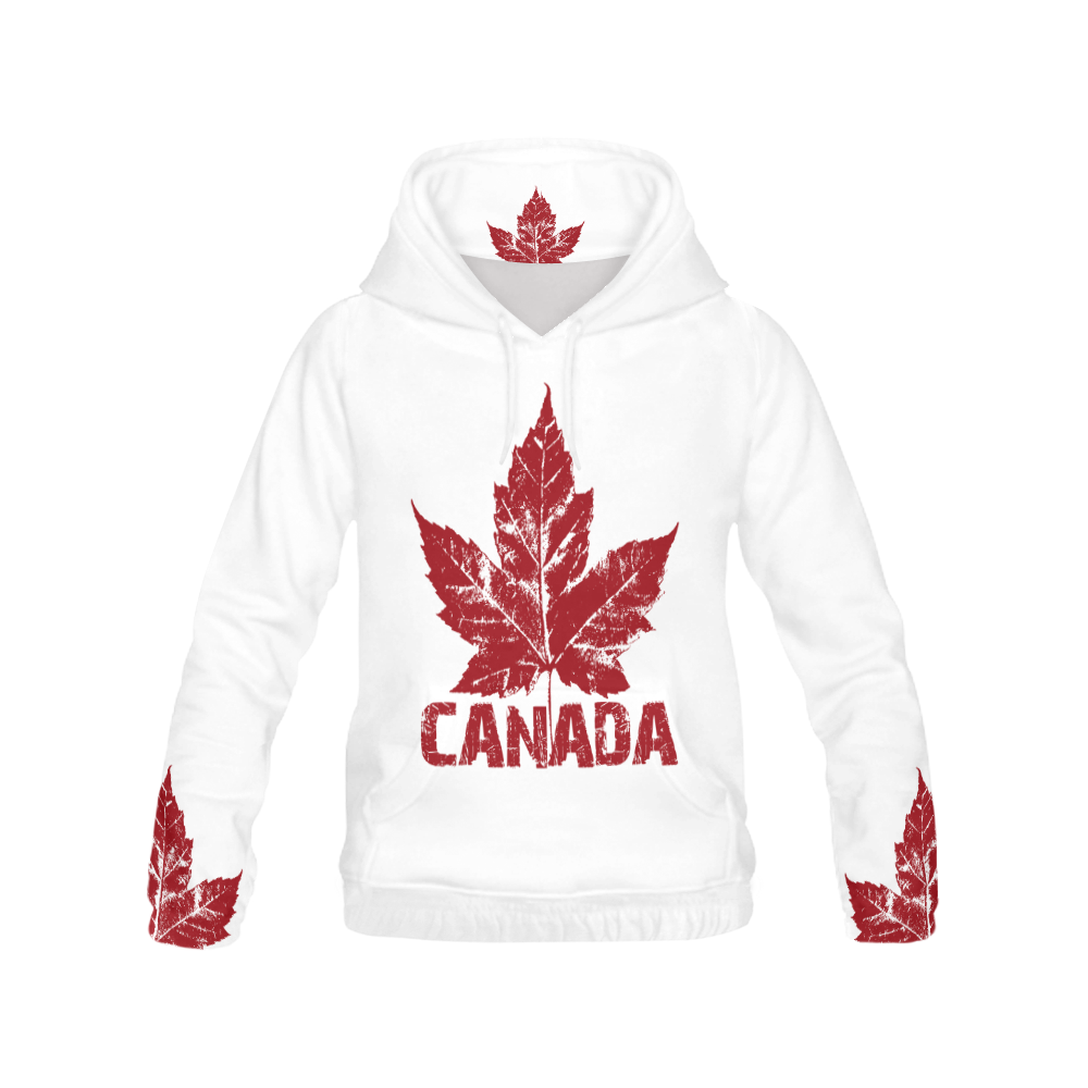 Canada Hoodies Cool Canada Shirts All Over Print Hoodie for Women (USA Size) (Model H13)