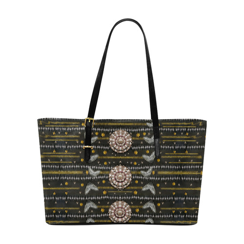 Pearls and hearts of love in harmony pop art Euramerican Tote Bag/Large (Model 1656)