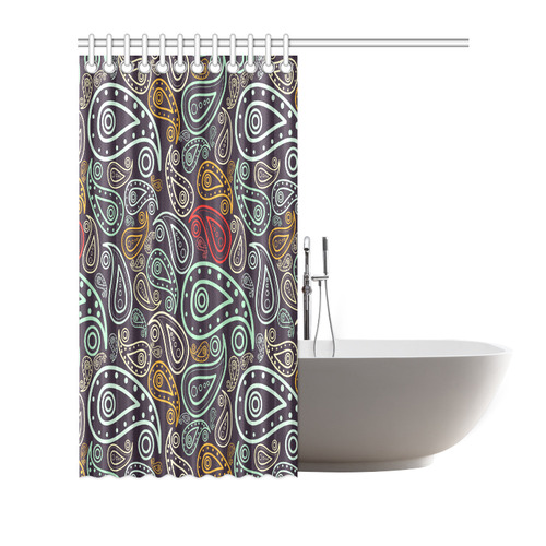 colorful paisley Shower Curtain 72"x72"