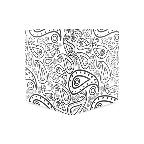 black and white paisley Men's Leather Wallet (Model 1612)