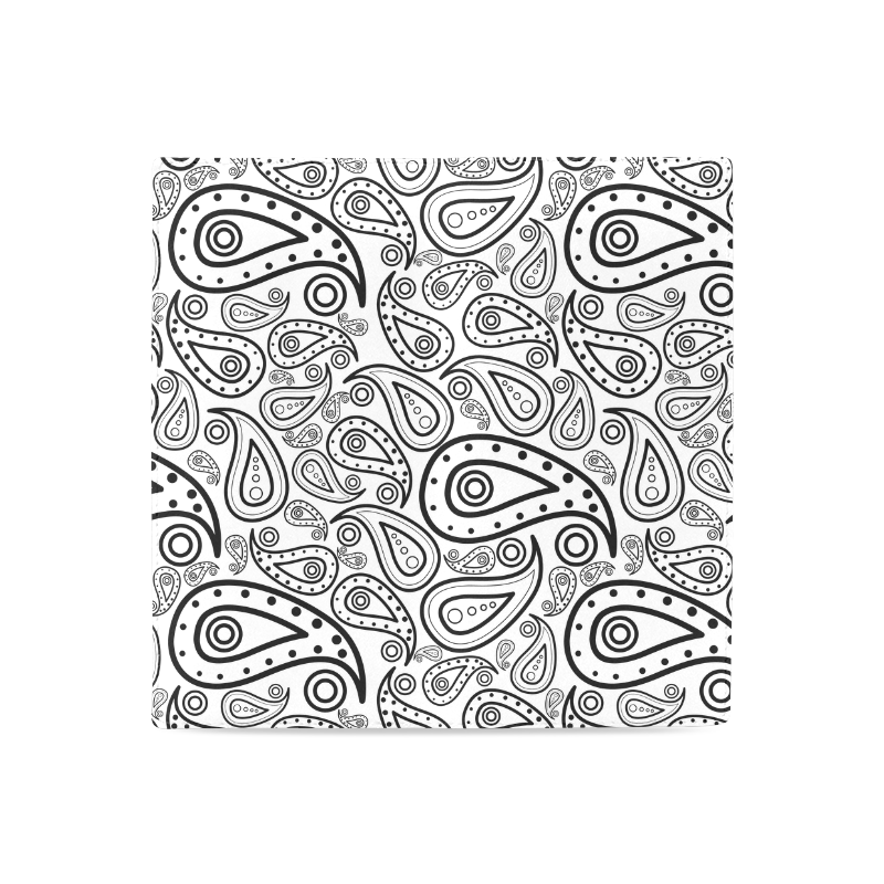 black and white paisley Women's Leather Wallet (Model 1611)