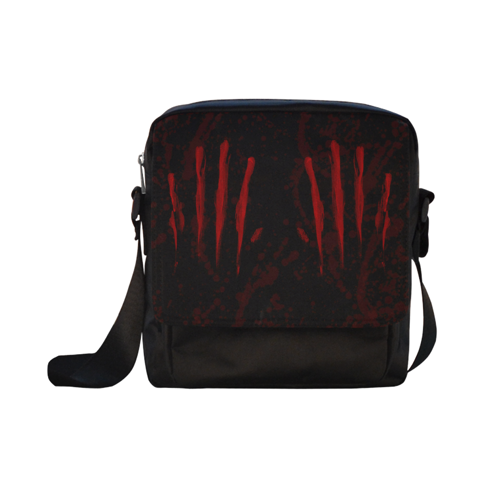 Bloody Hand Prints Horror Goth Crossbody Nylon Bags (Model 1633)