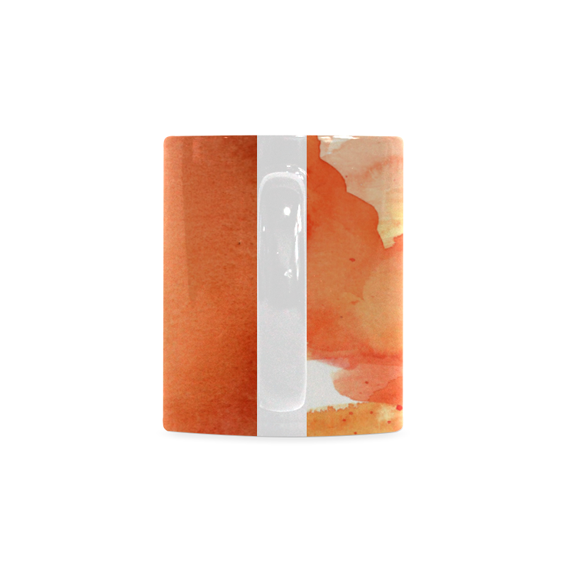 orange yellow watercolor White Mug(11OZ)