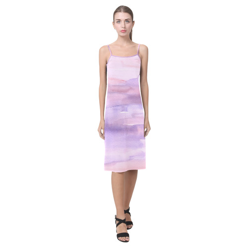 pink purple watercolor Alcestis Slip Dress (Model D05)