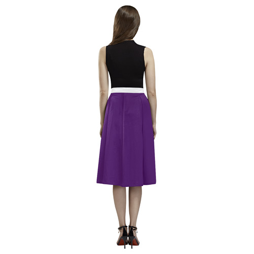 Luxury ladies Skirt with Dots : PURPLE PINK Aoede Crepe Skirt (Model D16)