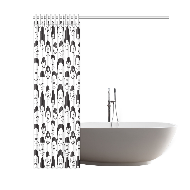 funny emotional faces Shower Curtain 60"x72"