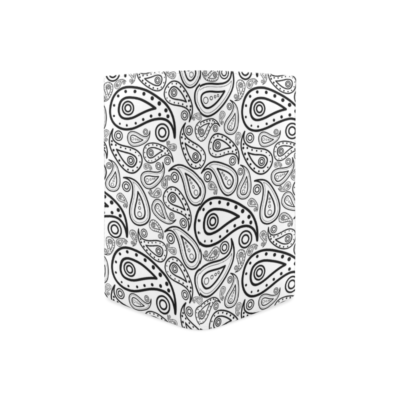 black and white paisley Women's Leather Wallet (Model 1611)