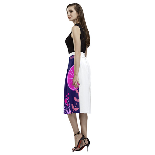 Luxury designers ladies Long skirt / FOLK ART Aoede Crepe Skirt (Model D16)