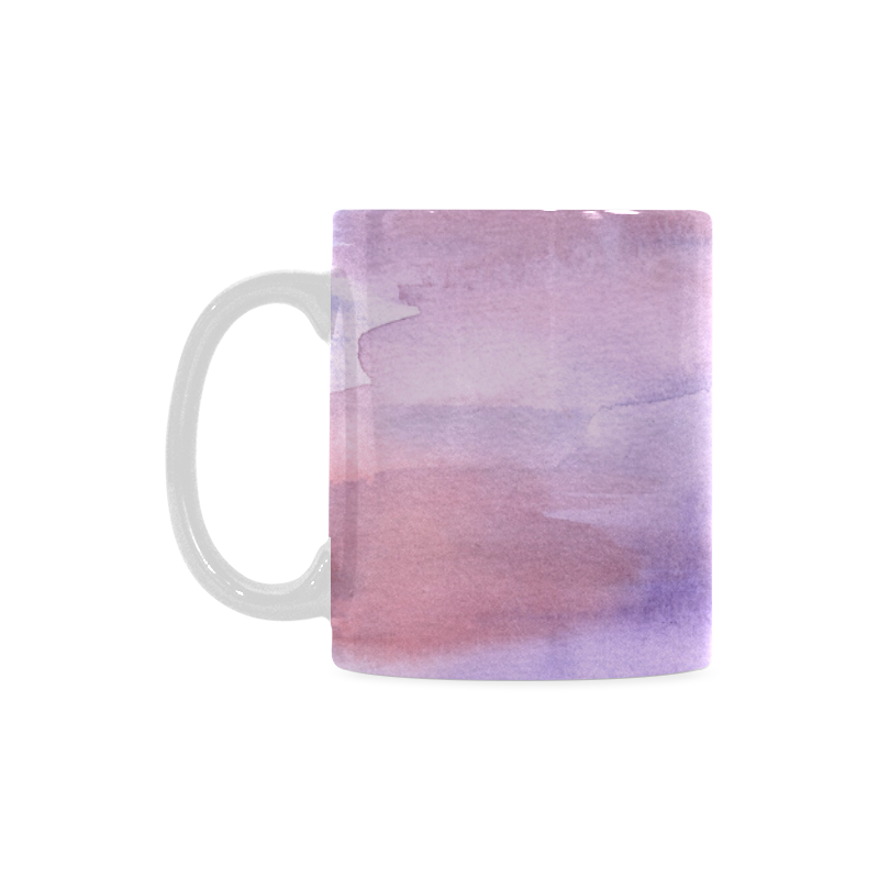 pink purple watercolor White Mug(11OZ)