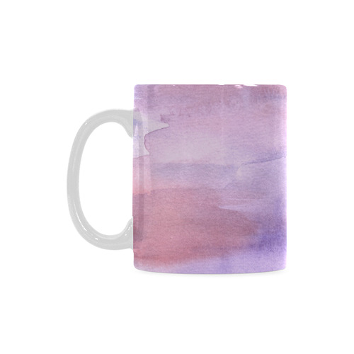 pink purple watercolor White Mug(11OZ)