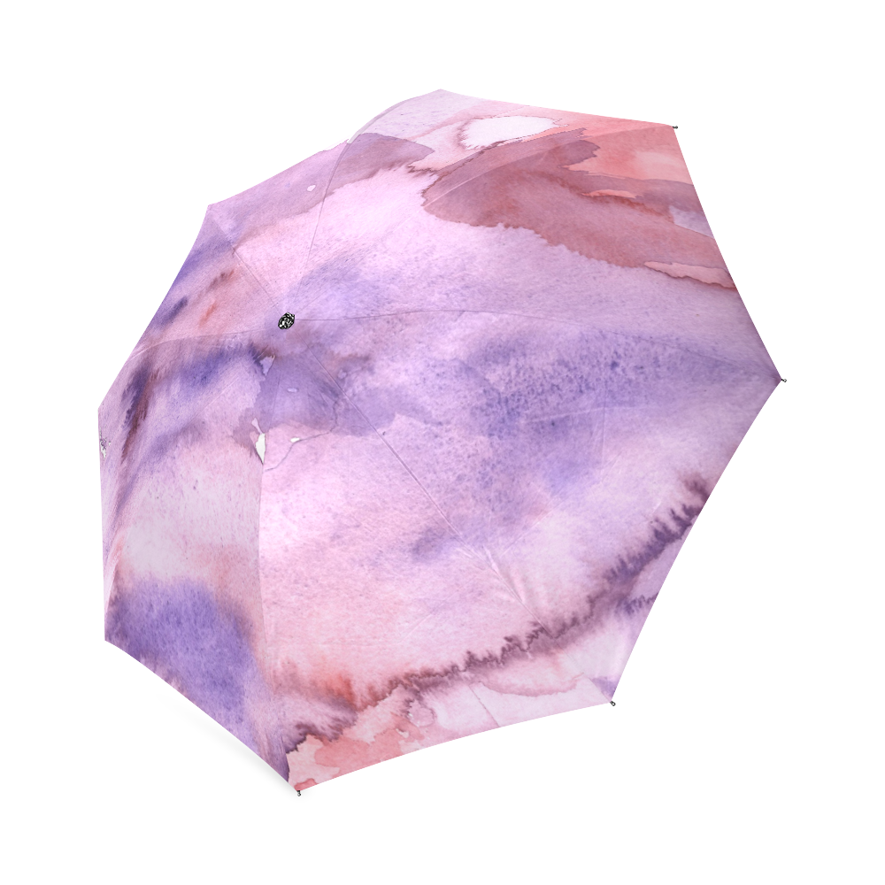 purple red watercolor Foldable Umbrella (Model U01)
