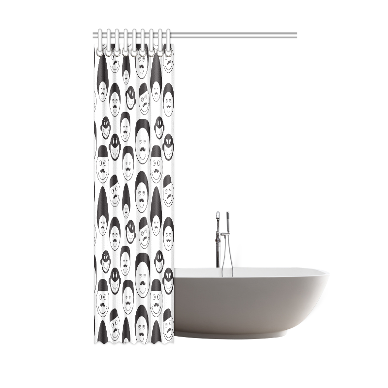 funny emotional faces Shower Curtain 48"x72"