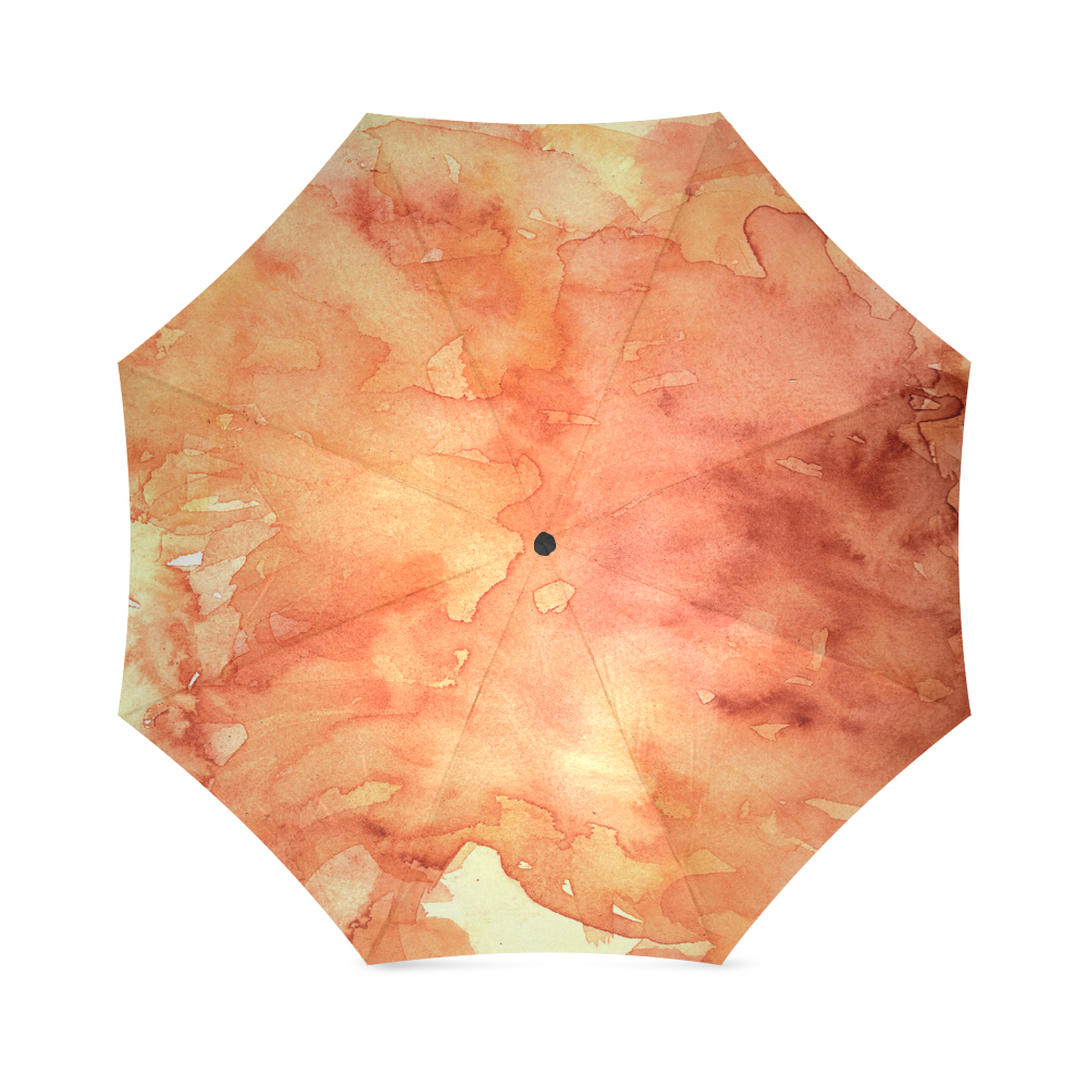 orange red watercolor Foldable Umbrella (Model U01)